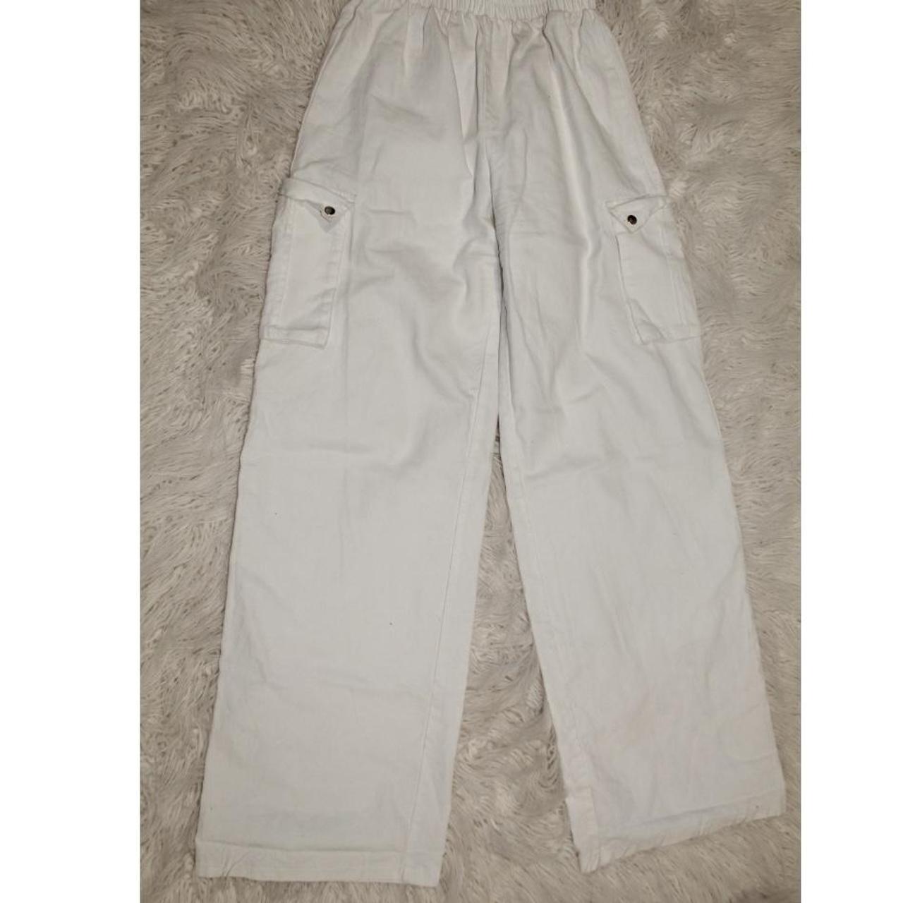 White cargo pants fashion hot sale nova