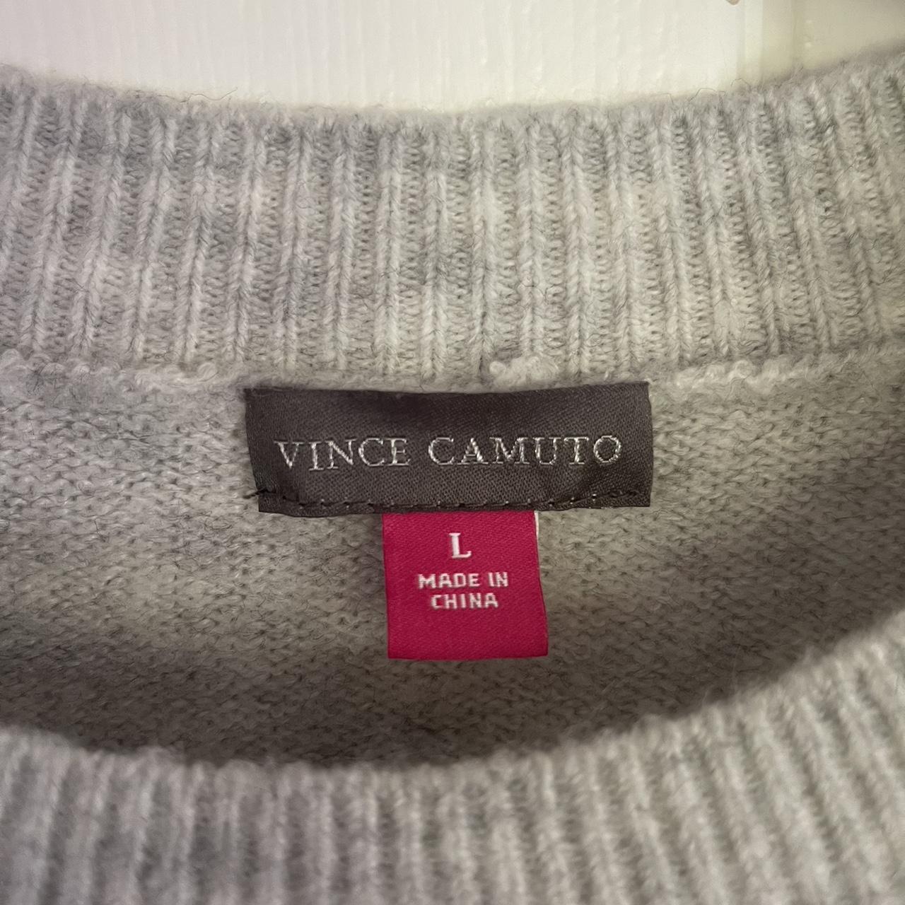 Vince Camuto women’s grey sweater, size L, worn once - Depop