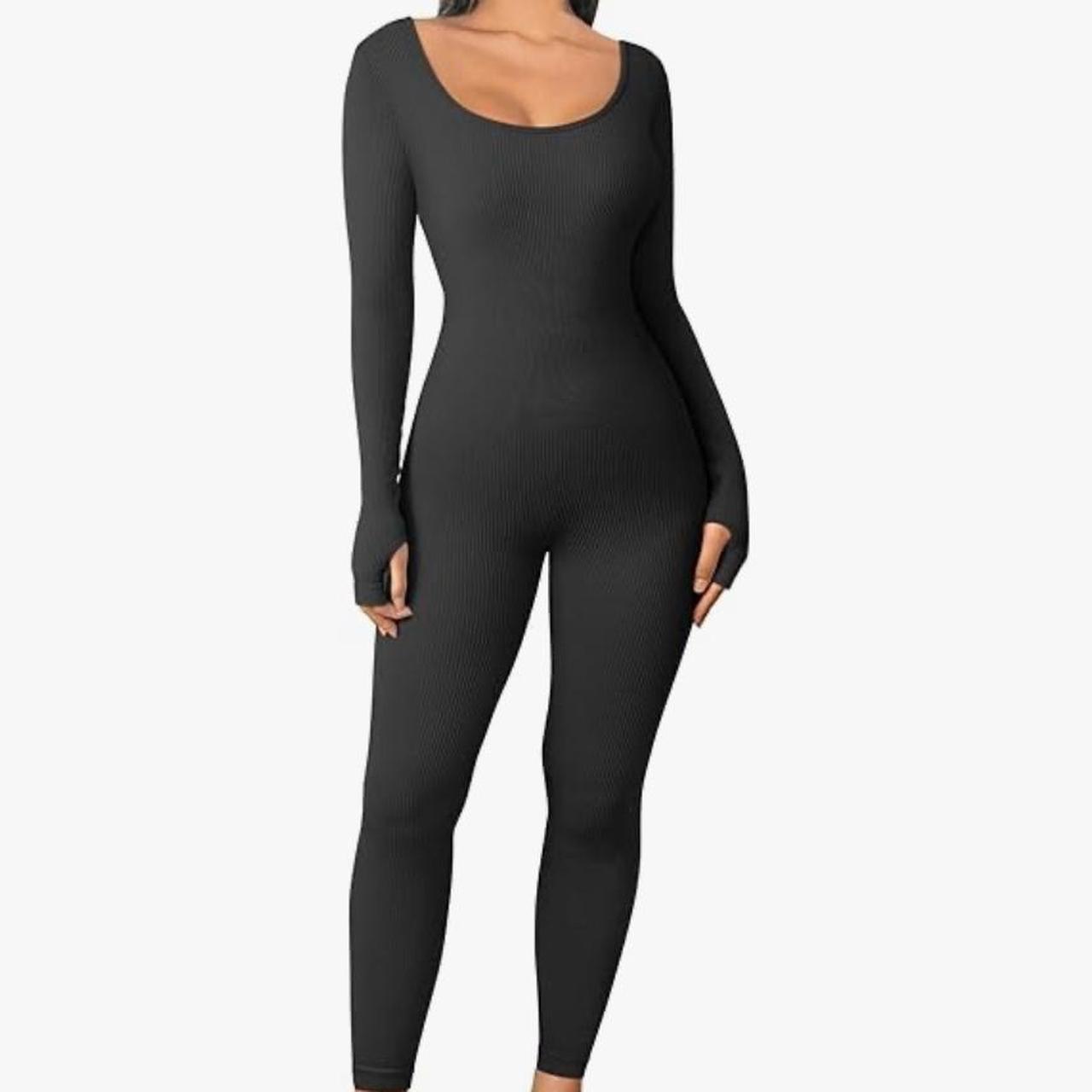 OQQ viral TikTok women’s ribbed long sleeve jumpsuit... - Depop