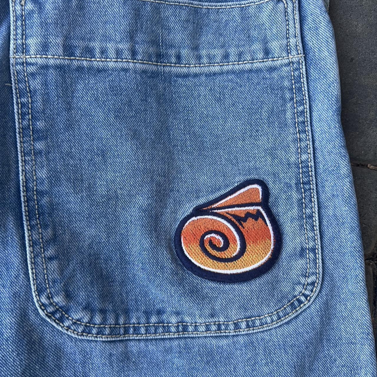 Twin Cannon Jnco Orange J Light Wash 30 32 Depop