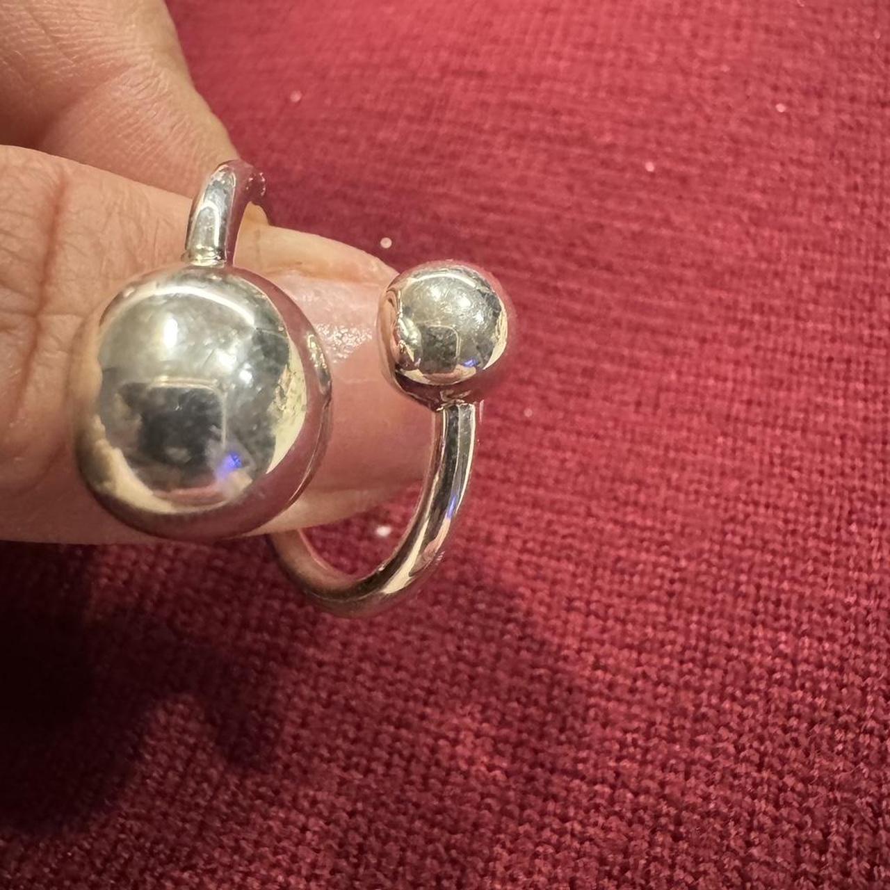 Women's Ring - Silver – Silver ball ring - statem… - image 4