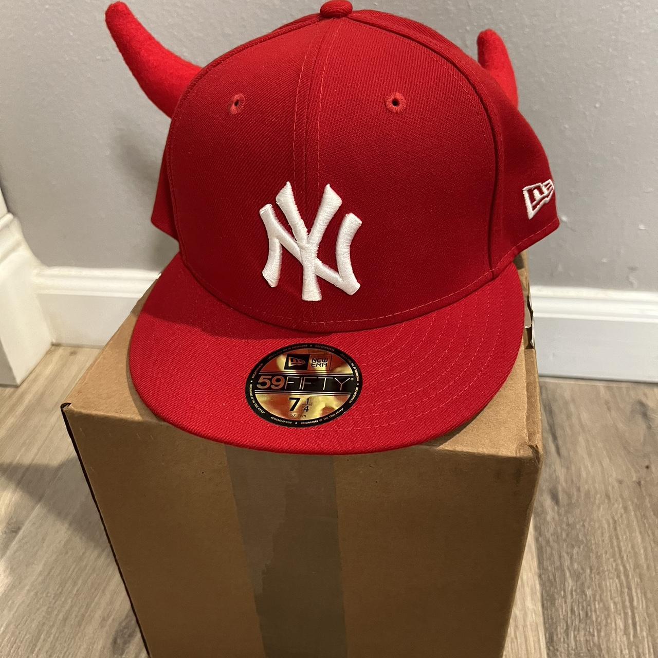 Ryder Studios Devil Fitted Cap Red Fitted Hat Devil Horns Ryder