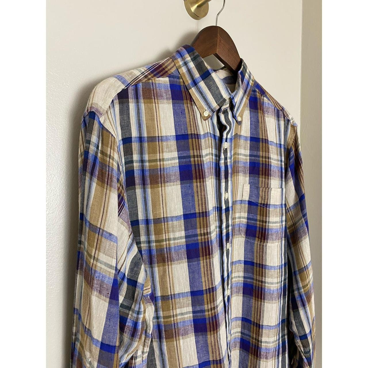 Cremieux Linen Button Down Long Sleeve Mens Large... - Depop