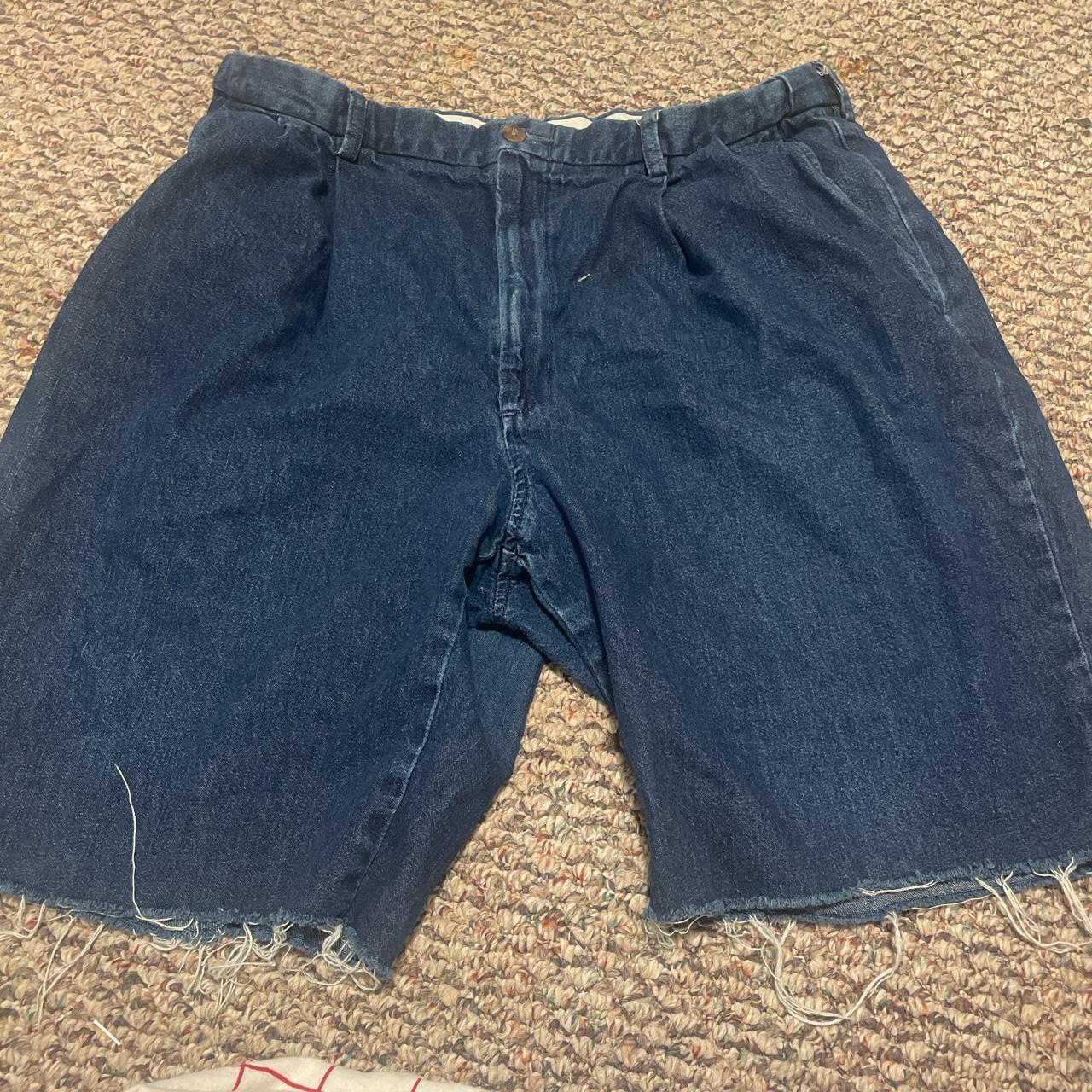 38x32 jorts, I cut them into shorts that’s why they... - Depop