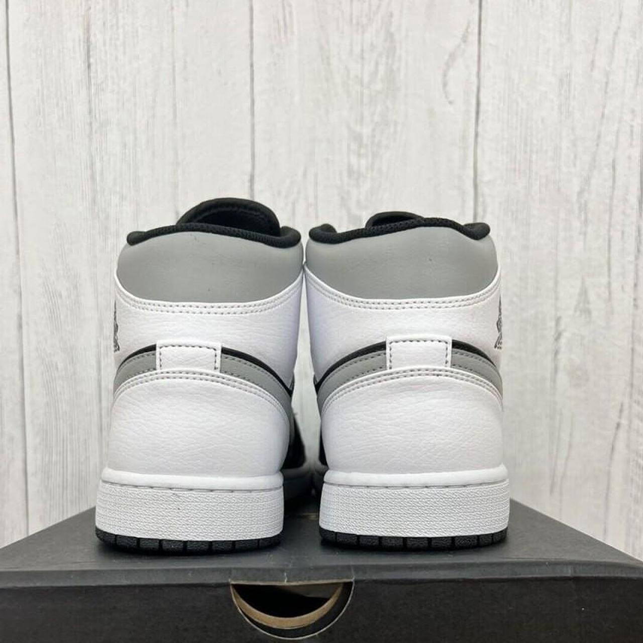 Air Jordan 1 Mid Shadow White Black Smoke Grey All... - Depop