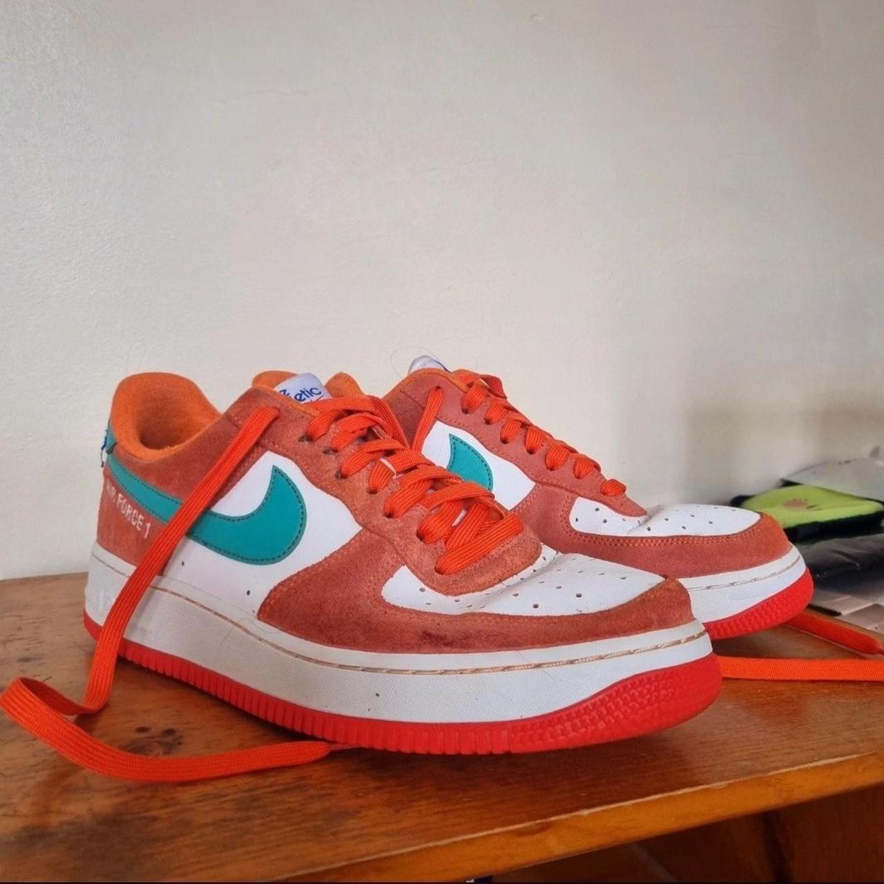 Nike Athletic Club Air Force. Cheeto orange and... - Depop