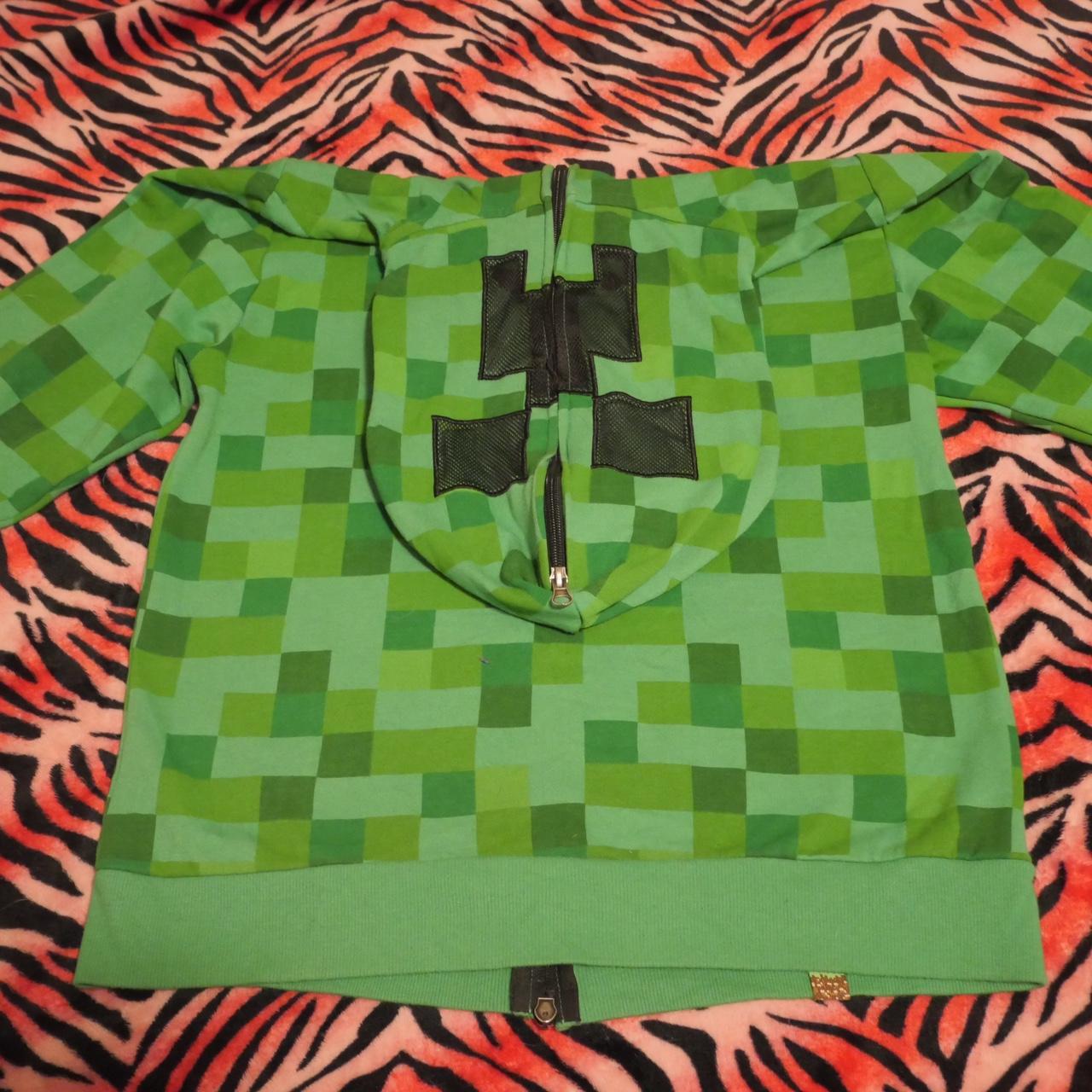 Minecraft Creeper Jacket With Zip-Up Hoodie &... - Depop