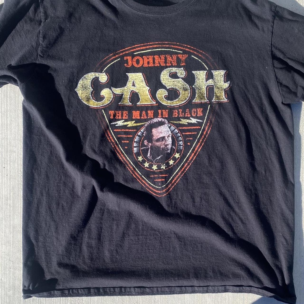 XL Boxy-Fit Johnny Cash T-shirt - Depop