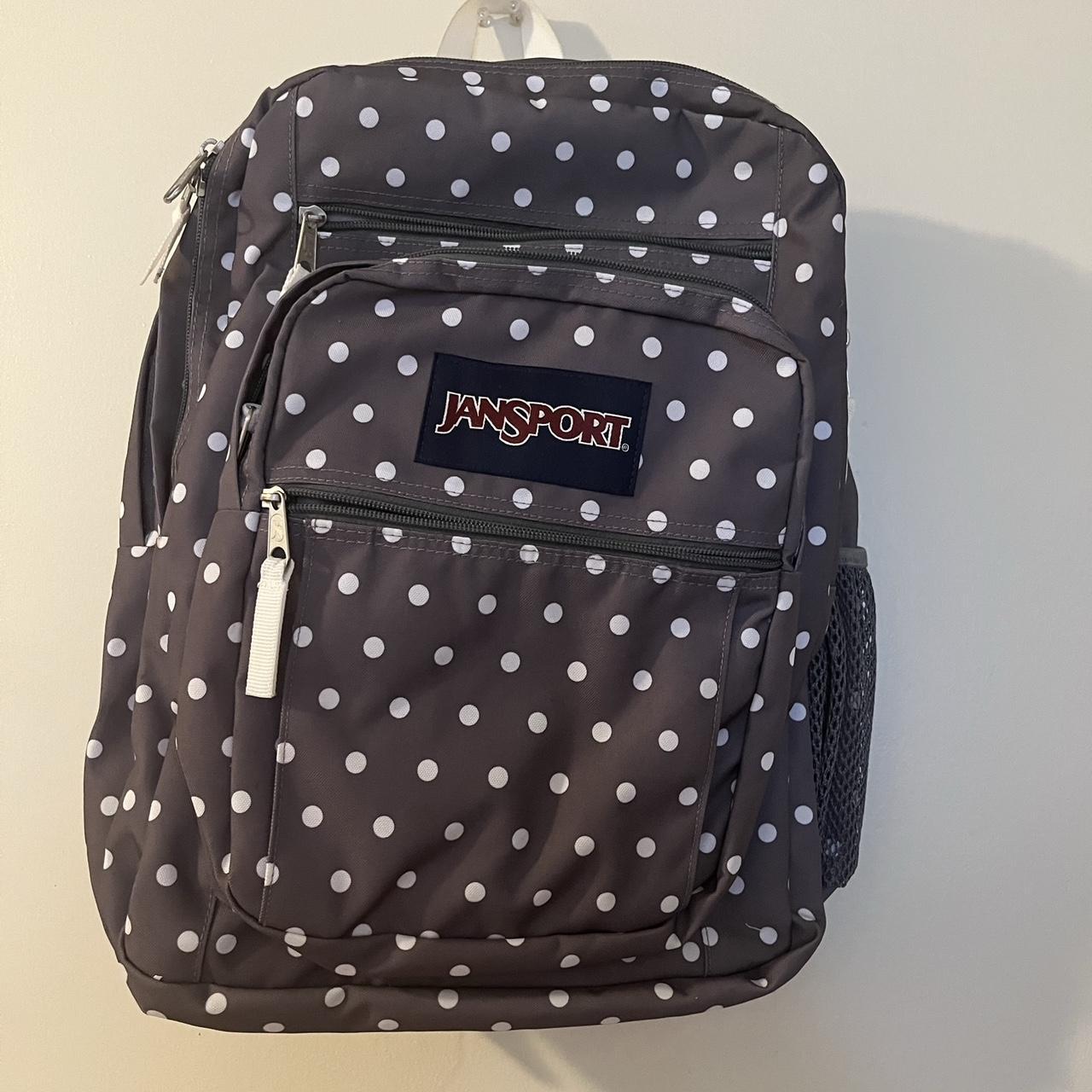 Jansport grey polka dot backpack sale