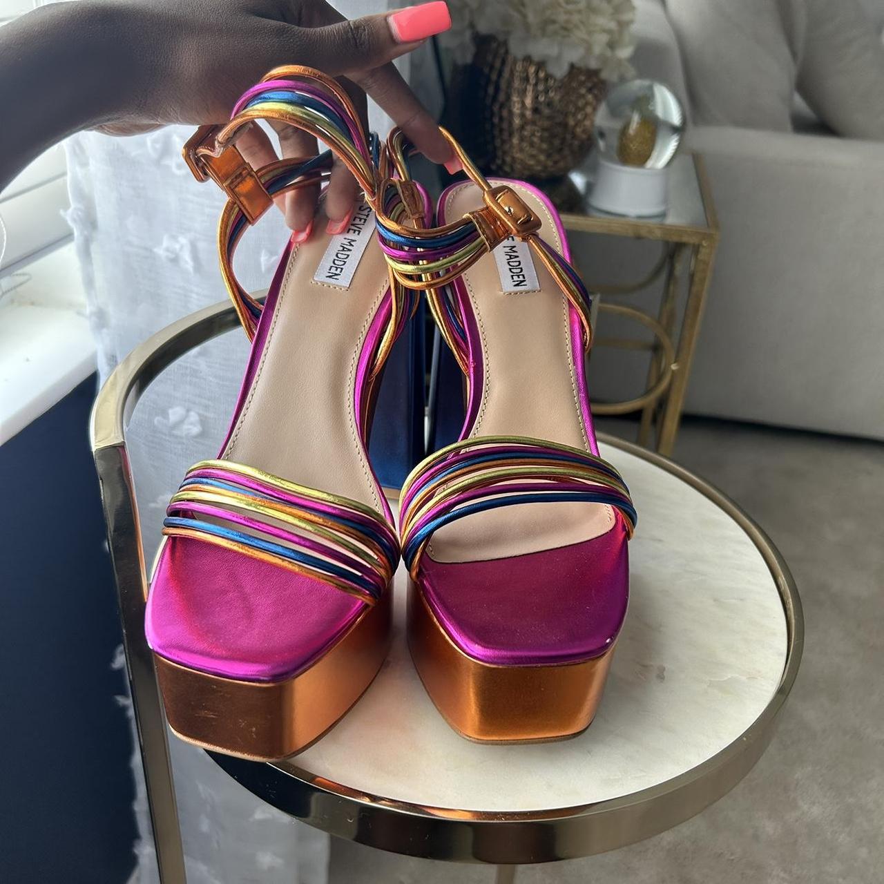 Barbie pink platform open-toe heels! Brand... - Depop