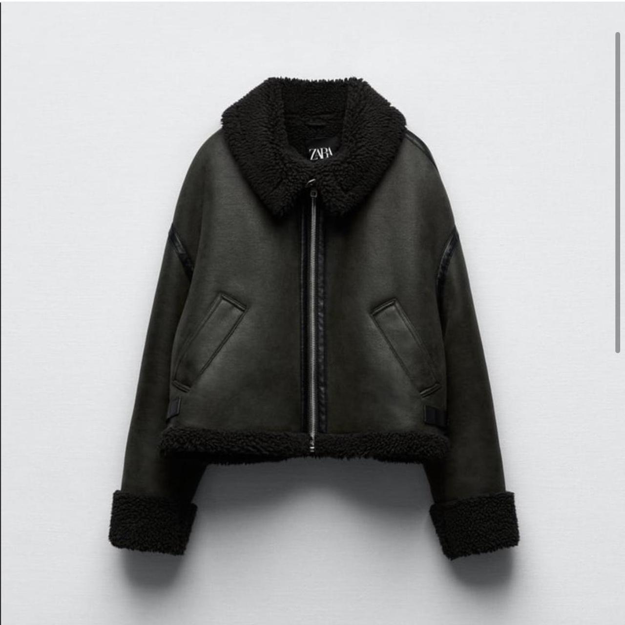 Zara Double Faced Jacket Faux Shearling L - Zara’s... - Depop