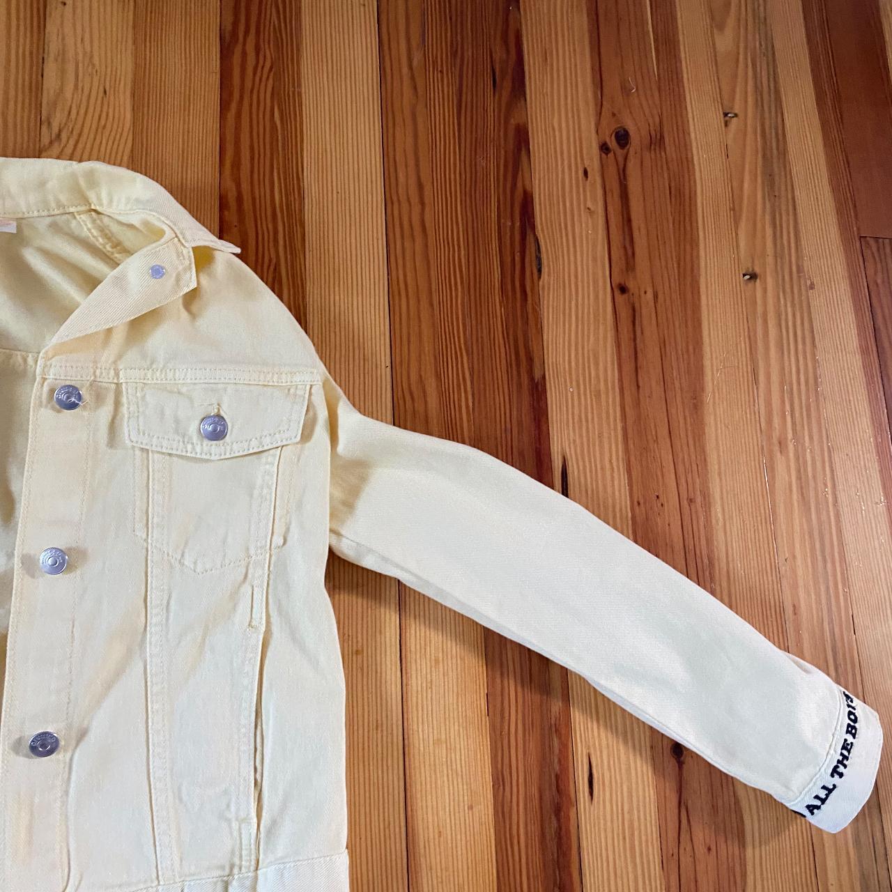 Small yellow denim jacket H&M Depop