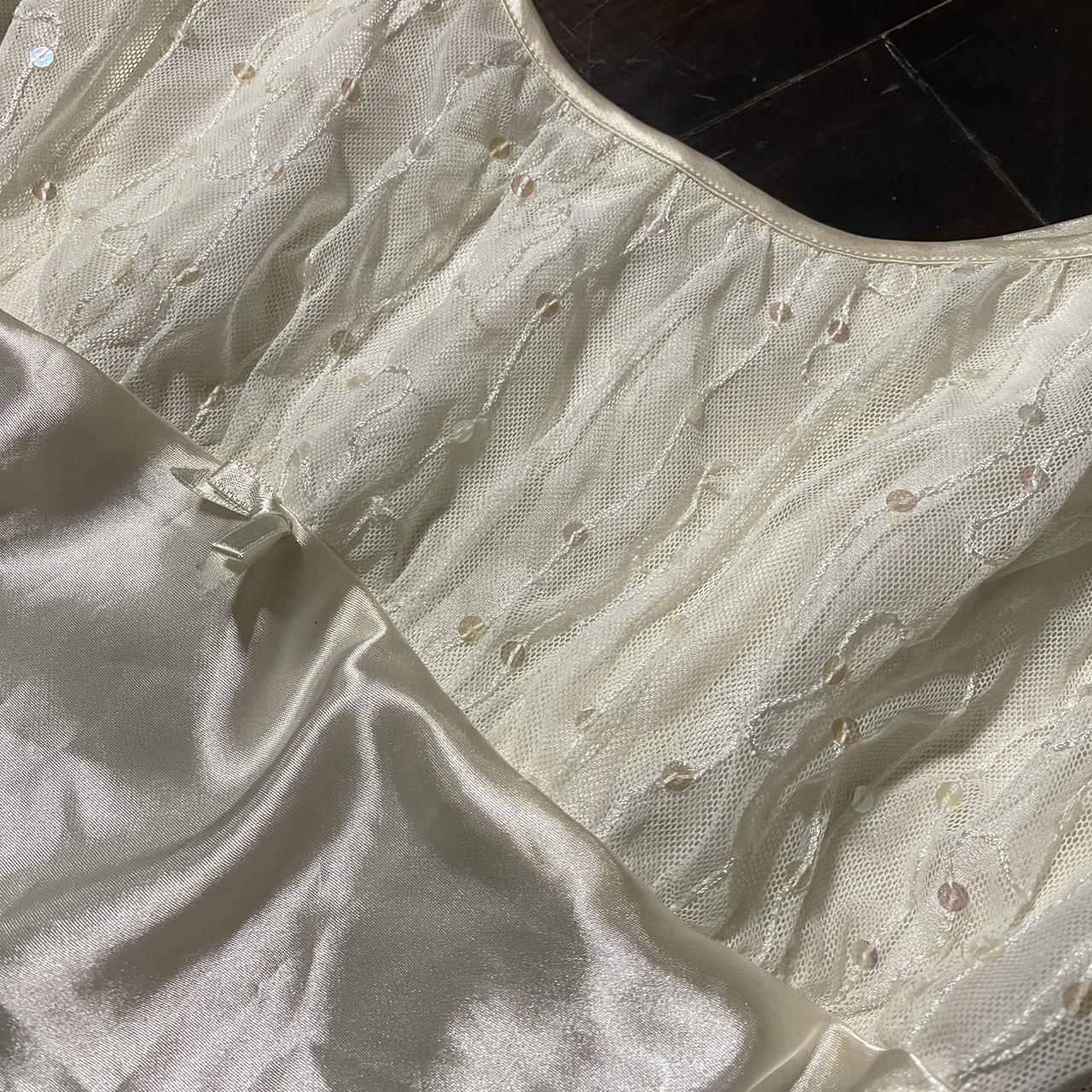 Vintage Cream Satin Lace Camisole Brand: Erika... - Depop