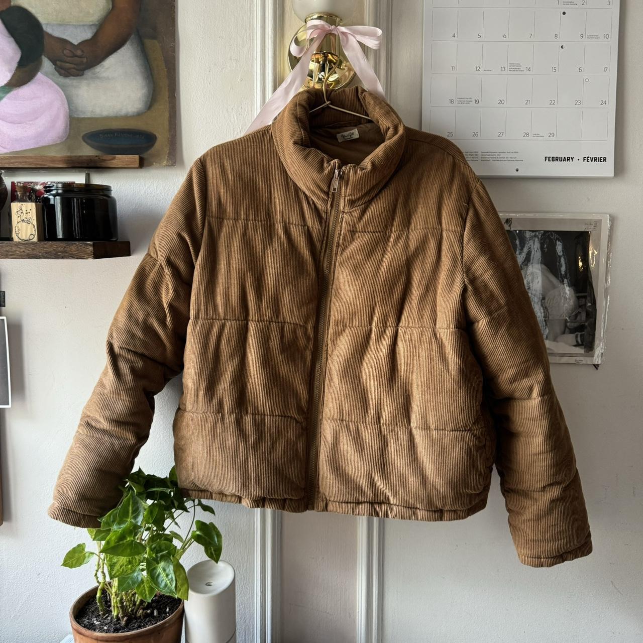 Tan corduroy puffer outlet jacket