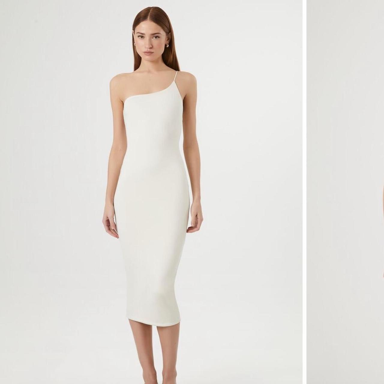 Forever 21 One shoulders white dress Worn once