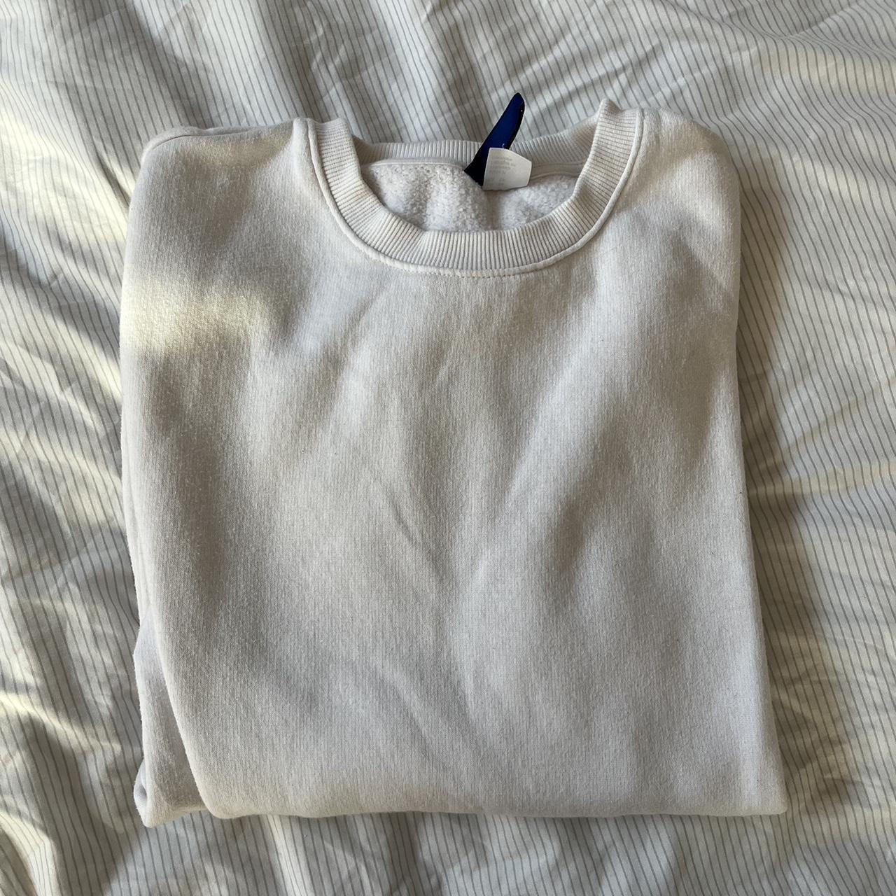 divided by h&m basic white sweatshirt good... - Depop