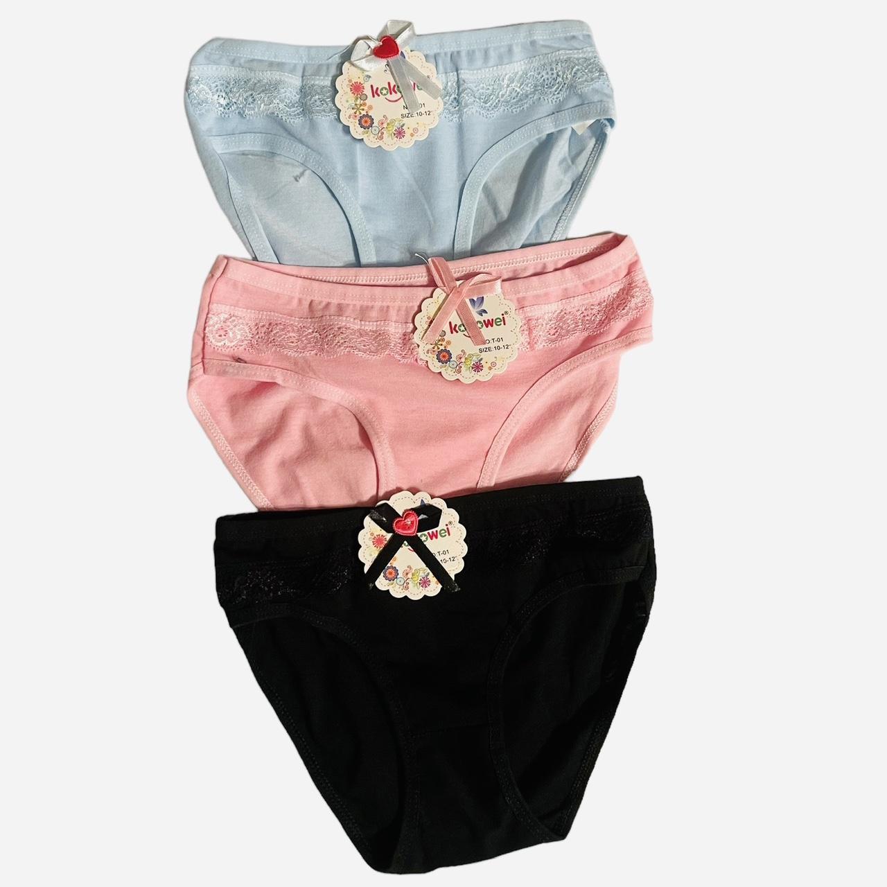 3 Packs Toddler Girls Underwear Panties Size : 6-7T - Depop