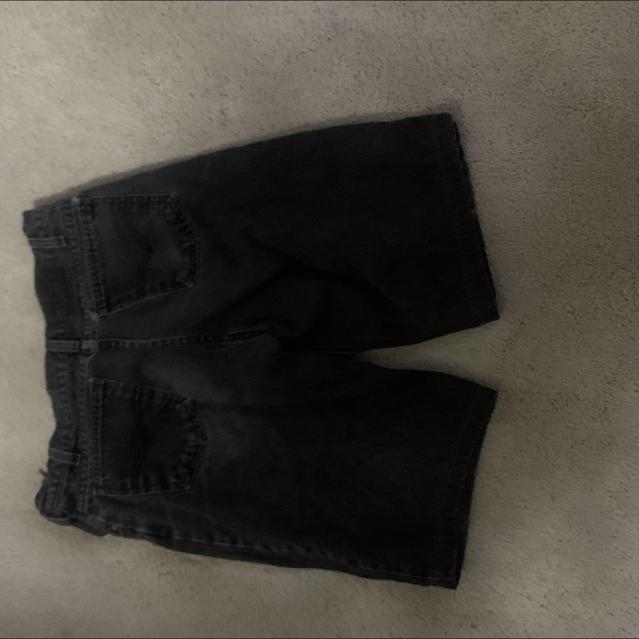 BLACK LEVI JHORTS WITH NO TAB LENGTH: 21 WAIST:... - Depop