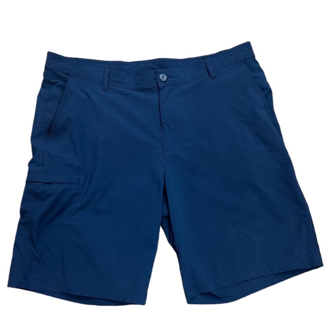 Men's Columbia PFG Navy Fishing Outdoor 10 Shorts - Depop