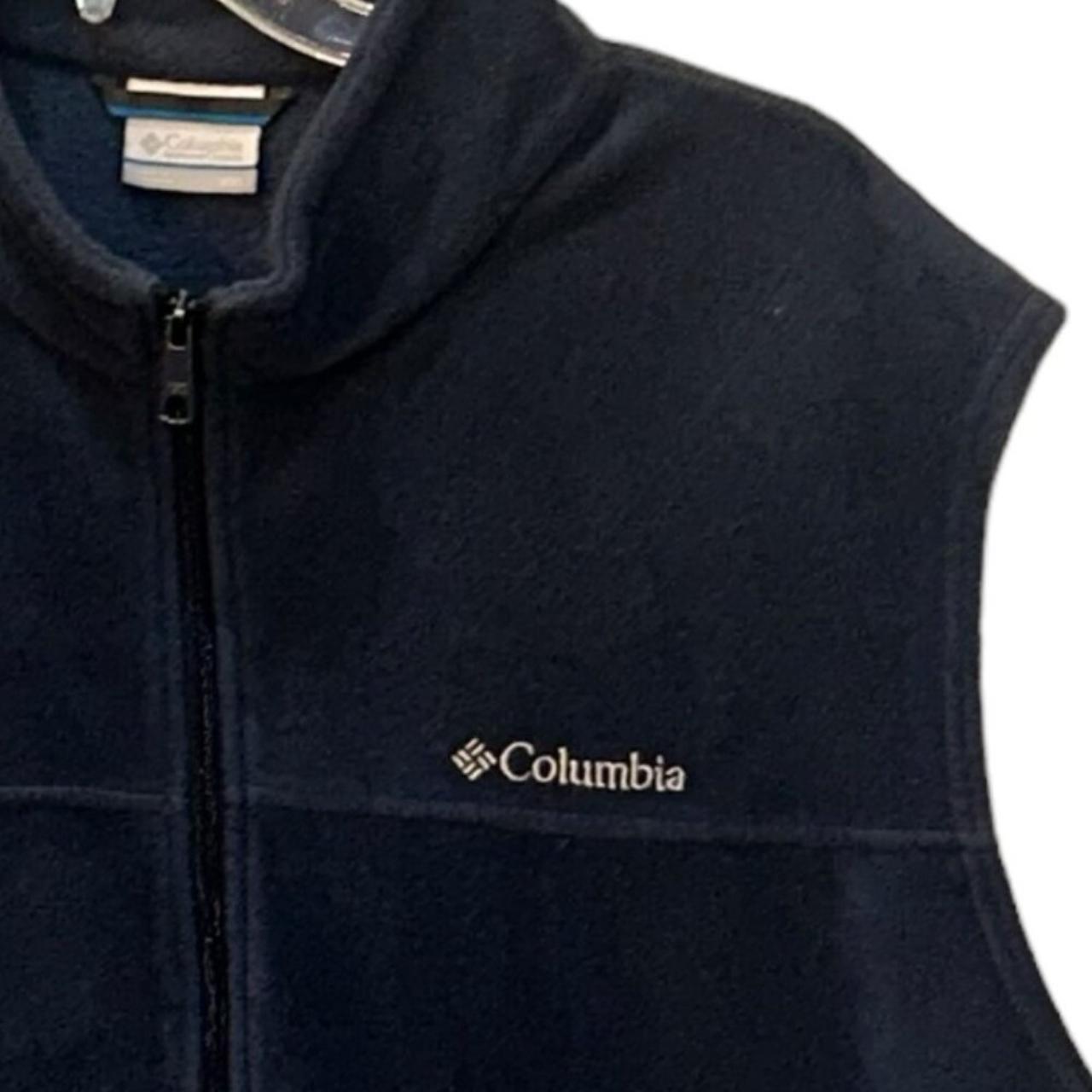 Columbia Flat Top Ridge Fleece Vest Full Zip Blue. Depop