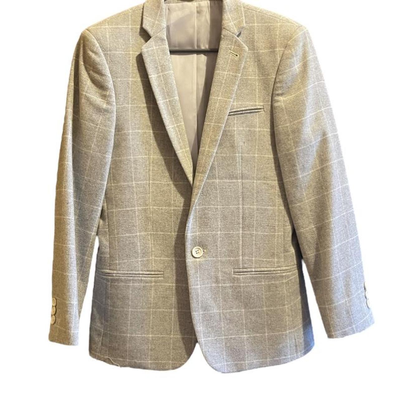ASOS £130 new Grey check suit jacket Never worn... Depop