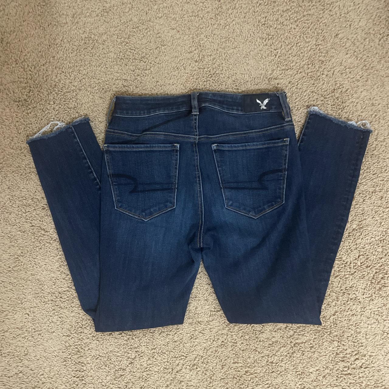 American Eagle navy skinny jeans fits xs/s/m because - Depop