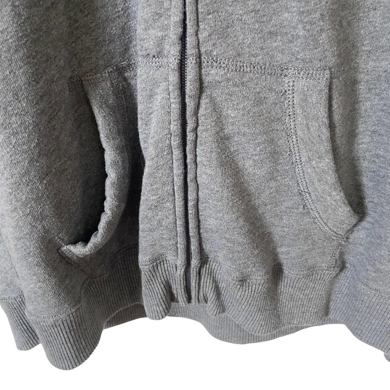 Hollister Women's Gray Hooded Zip Up Sweatshirt - Depop