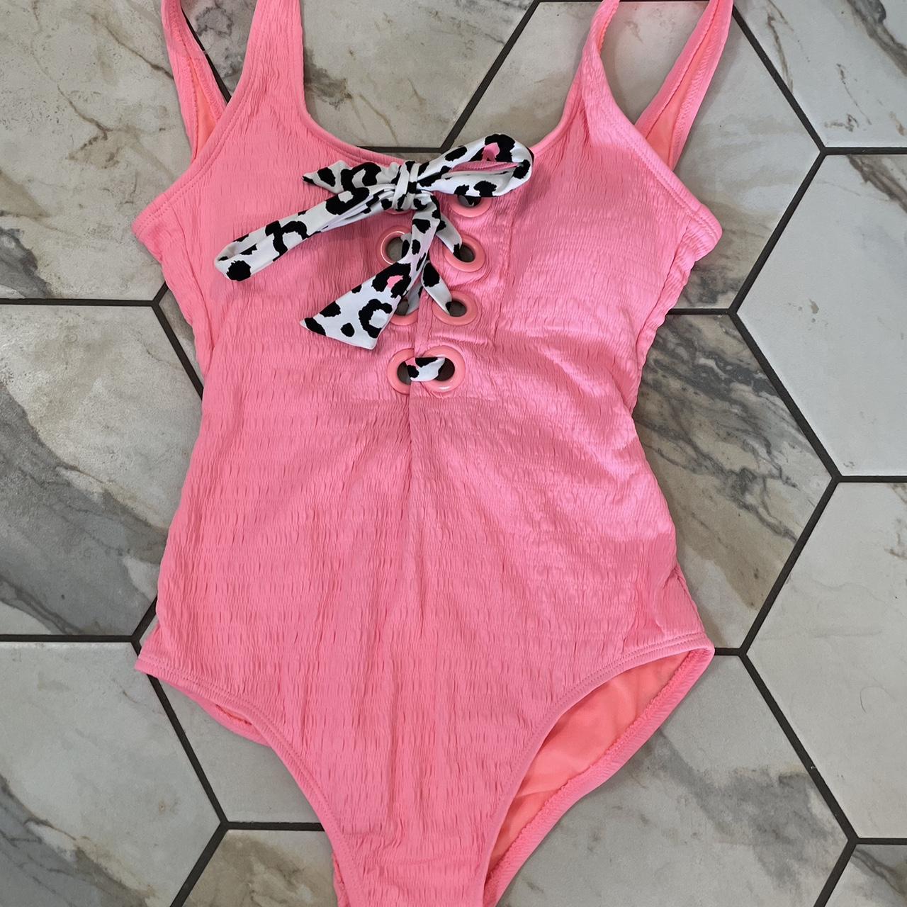 Women’s pink one piece swimsuit