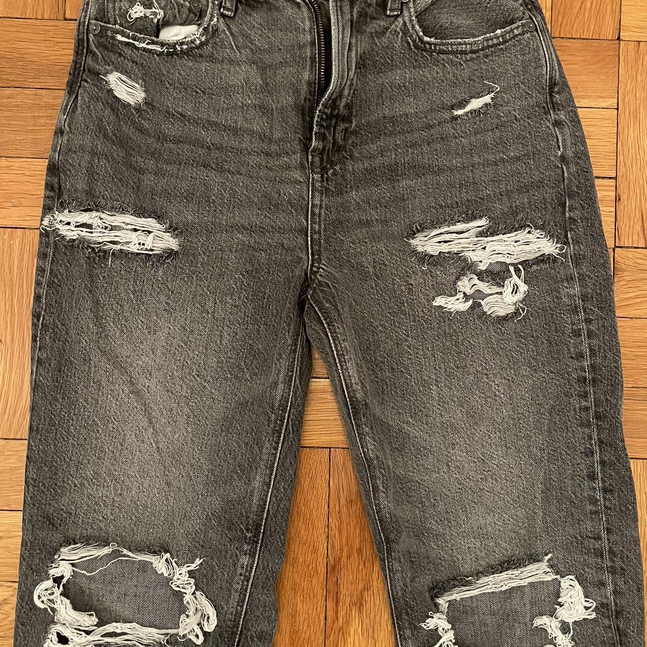 Will American Eagle Replace Ripped Jeans American Eagle Ripped Jeans - Stonewashed Black - Depop