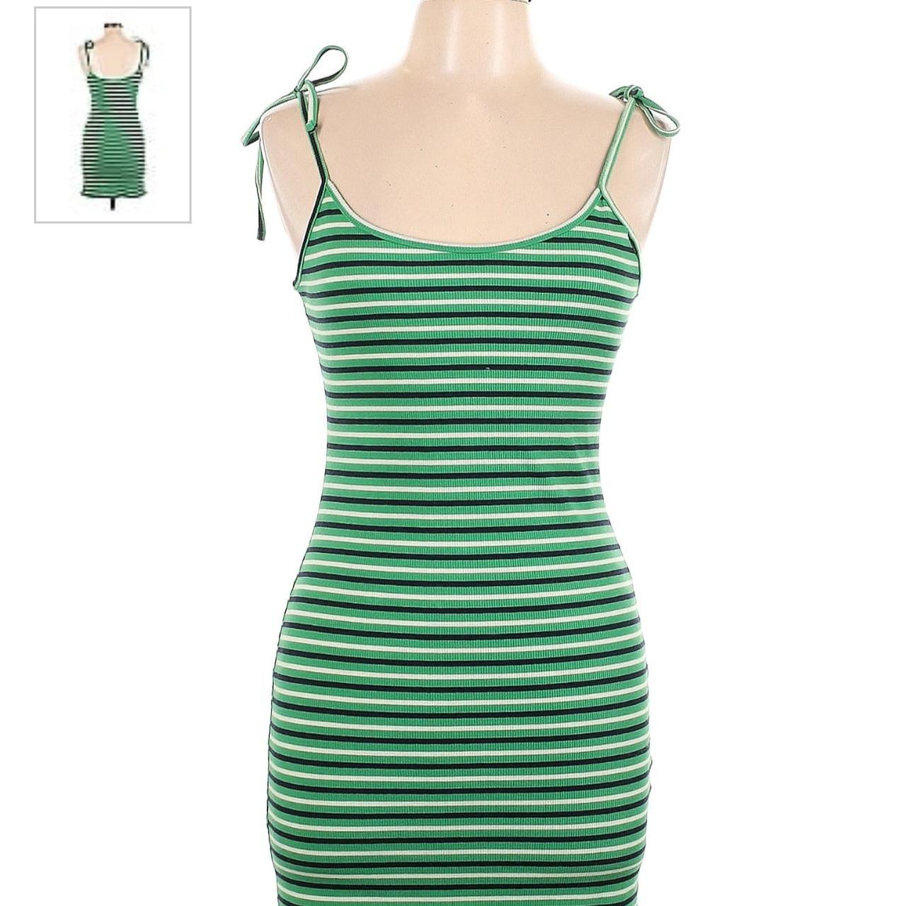 Forever 21 green striped dress best sale