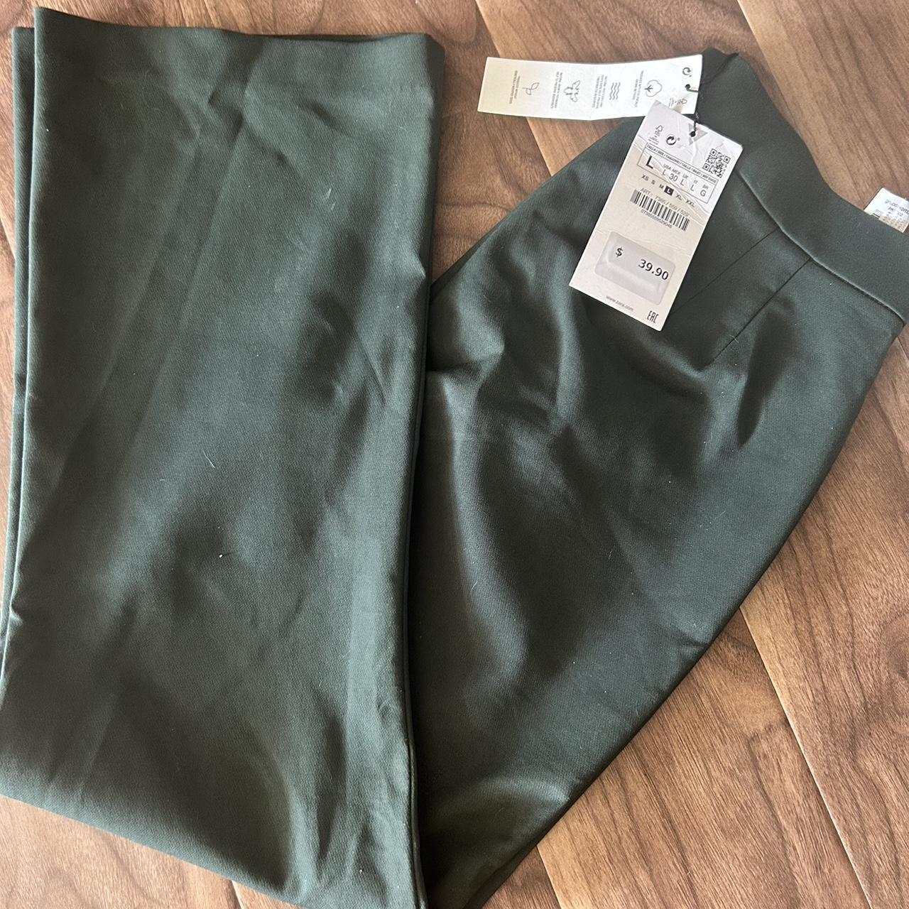 Zara large green work pants Depop