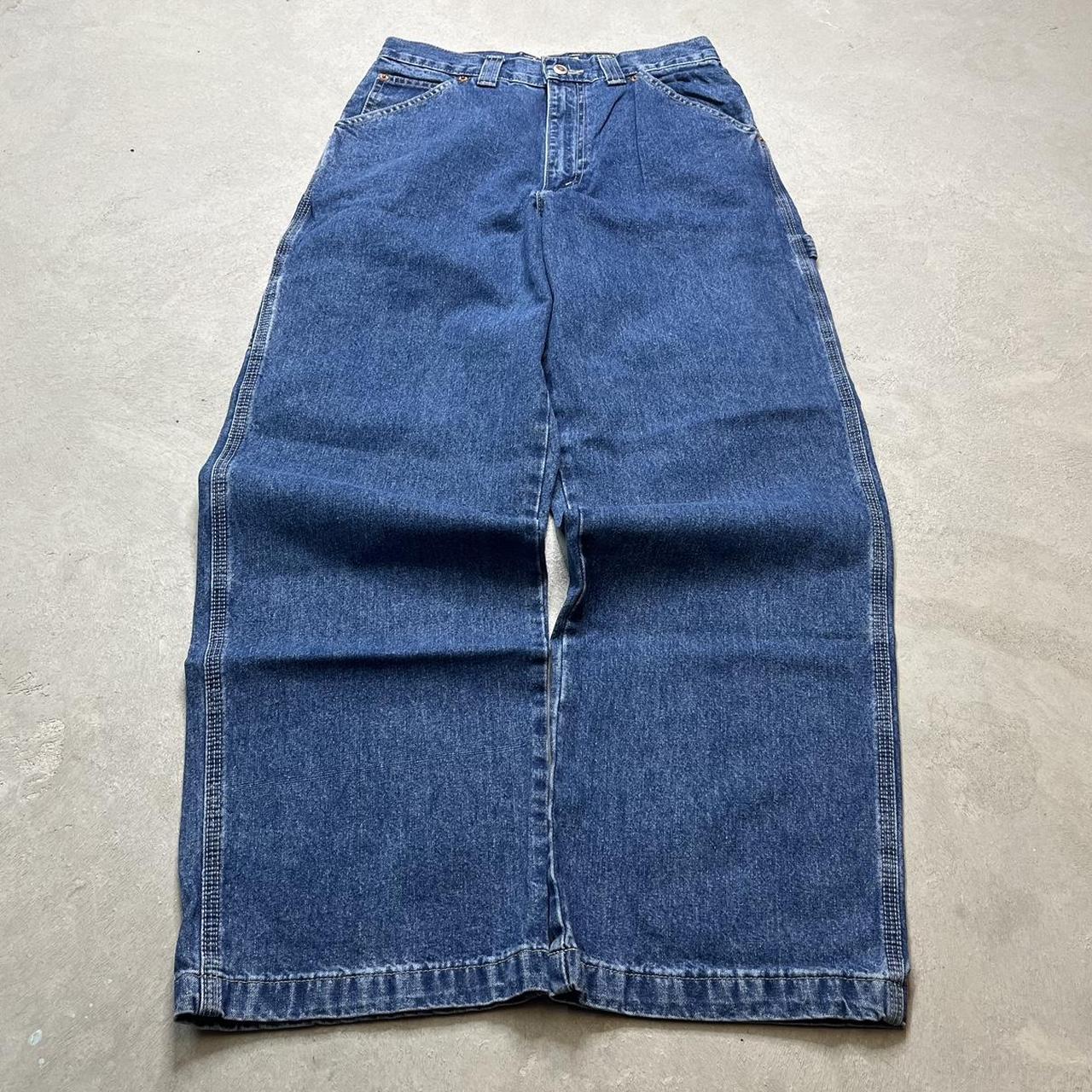 Vintage Arizona Carpenter Jeans navy blue medium... - Depop