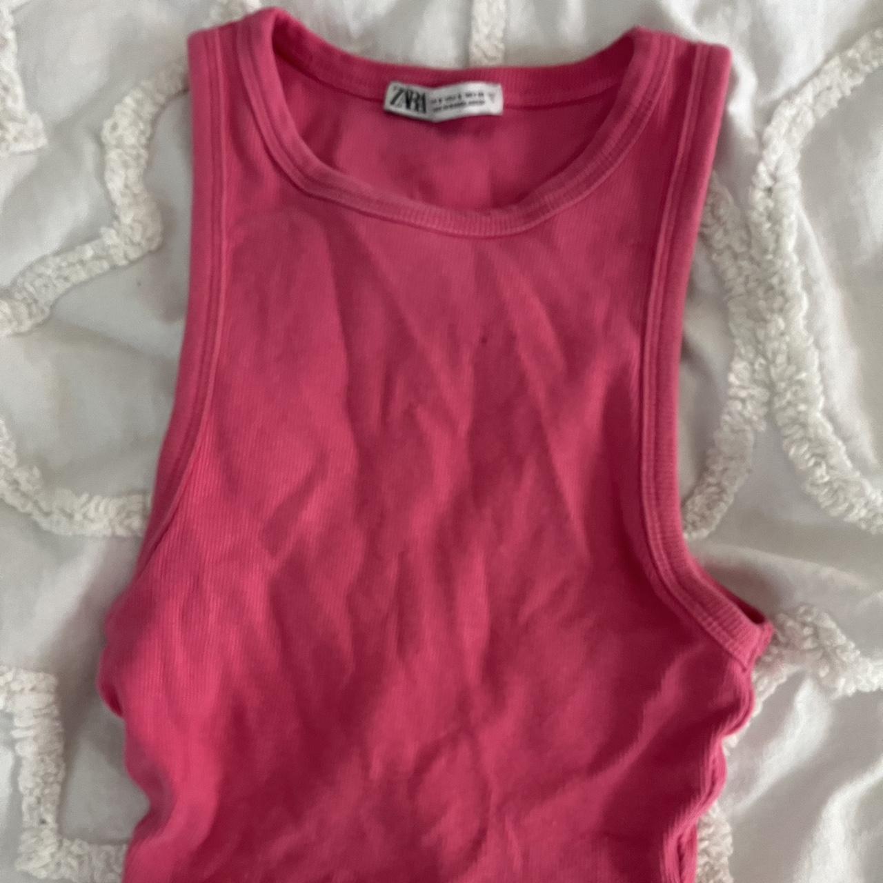 pink zara crop top pinktop zaratop Depop