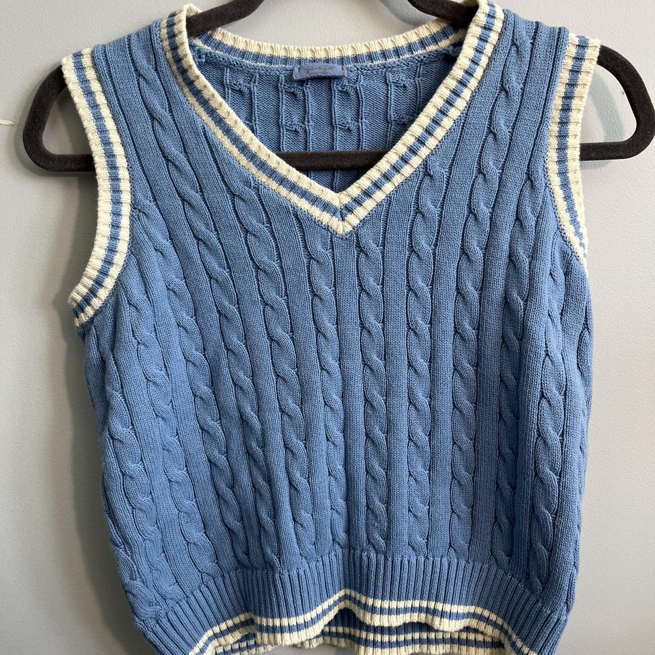 baby blue sweater vest Depop
