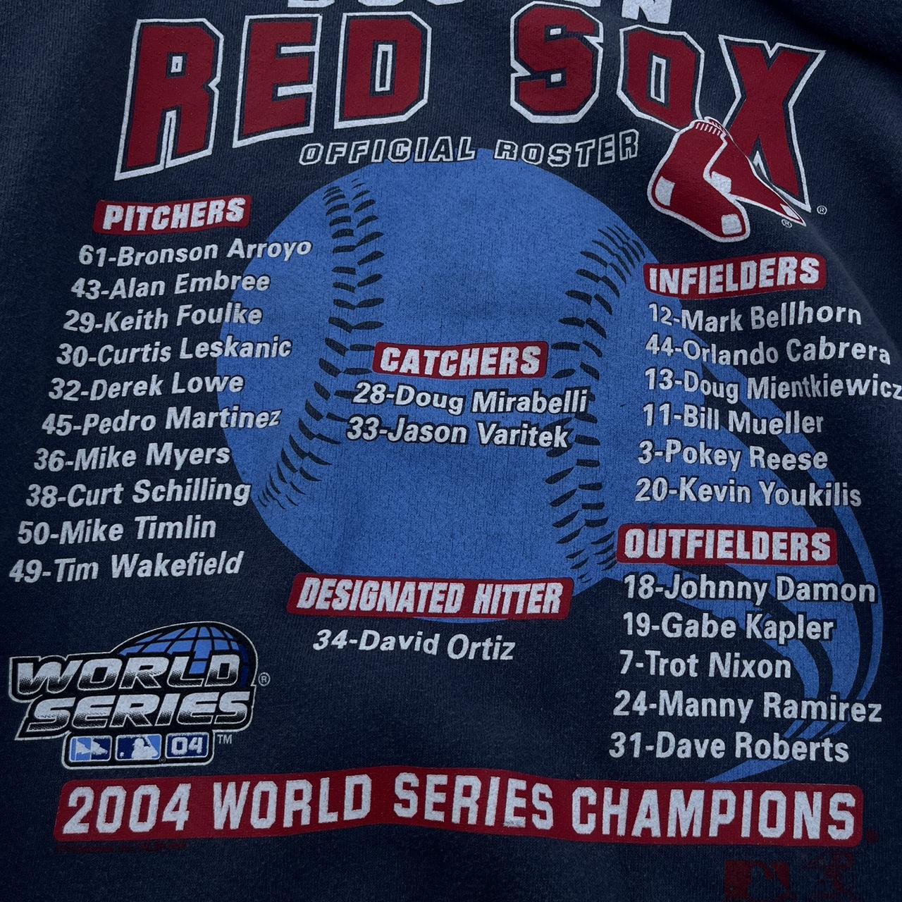 2004 Red Sox World Series Champions Varitek Jersey - Depop