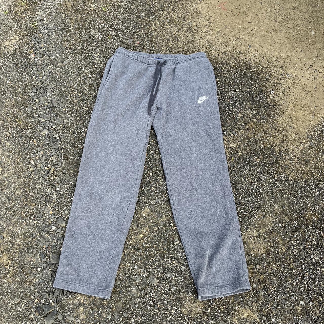 Essential Blue Tag Gray Nike Sweatpants with... - Depop