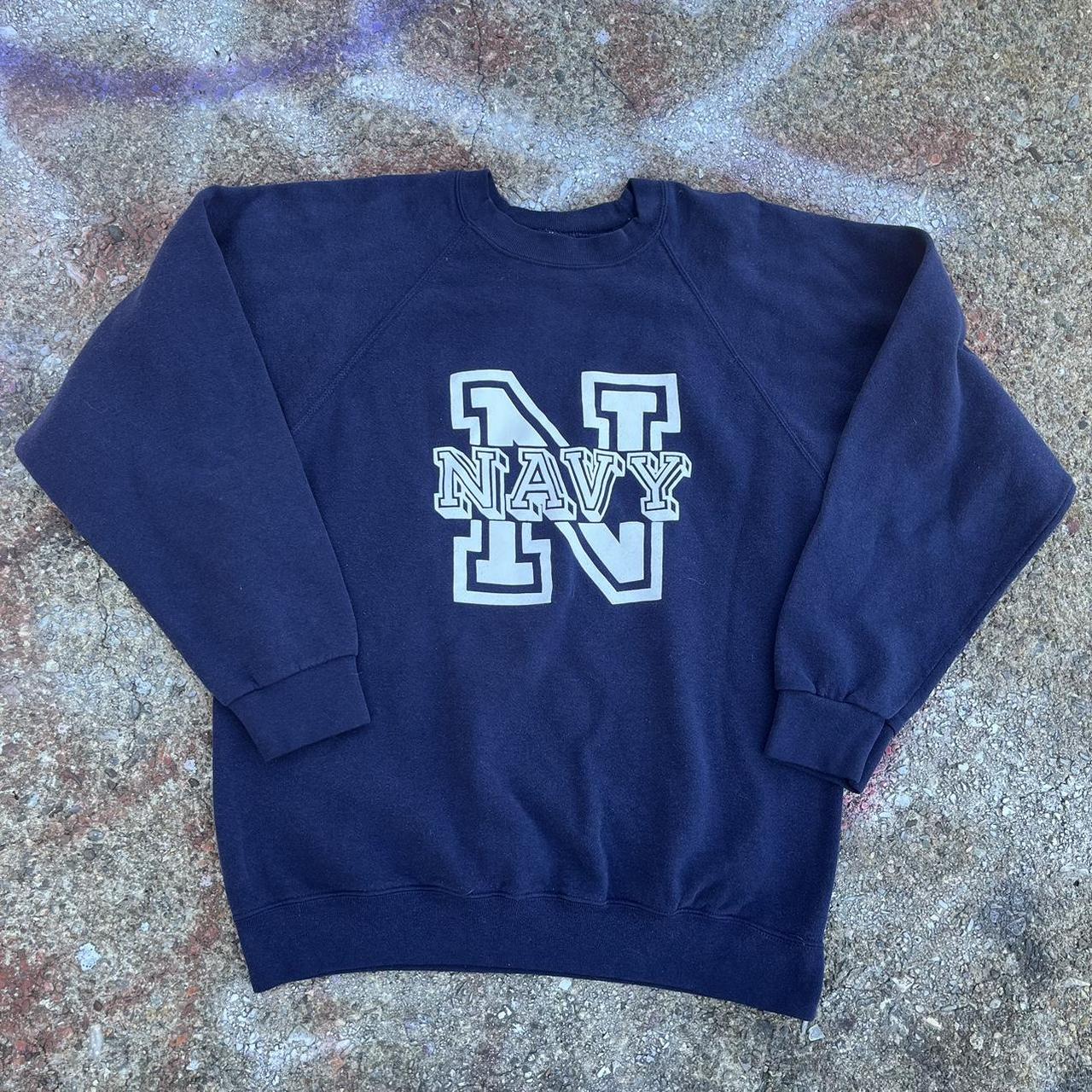 Vintage 90s USA made Navy Print Crewneck Men’s L...