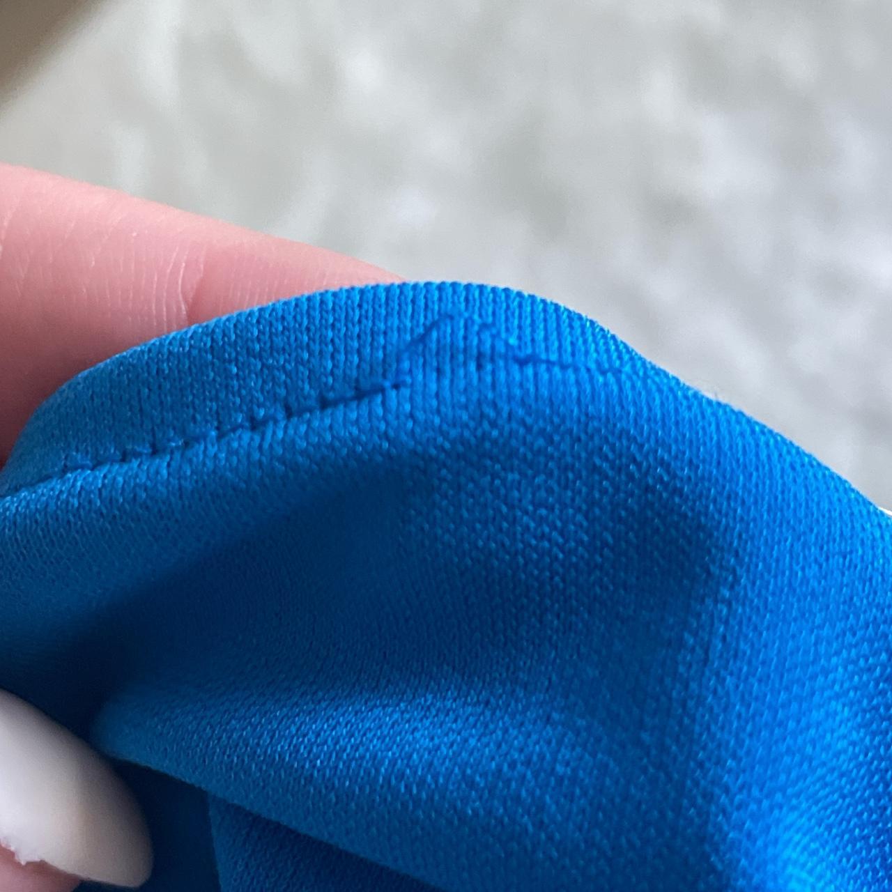 Zara Blue Draped Crop Top, size small, VERY... Depop