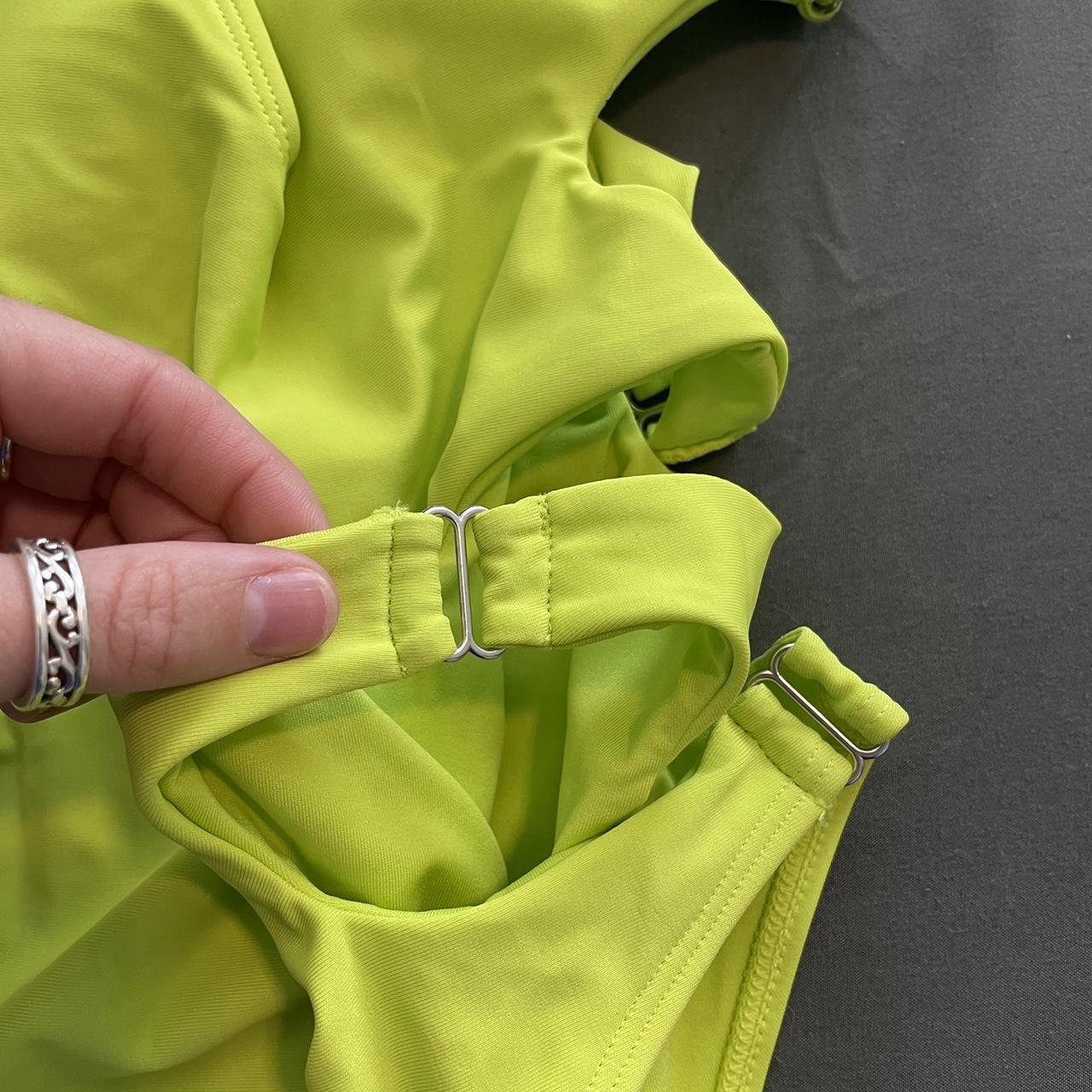 Forever 21 Neon Green One Piece Bathing Suit - Depop