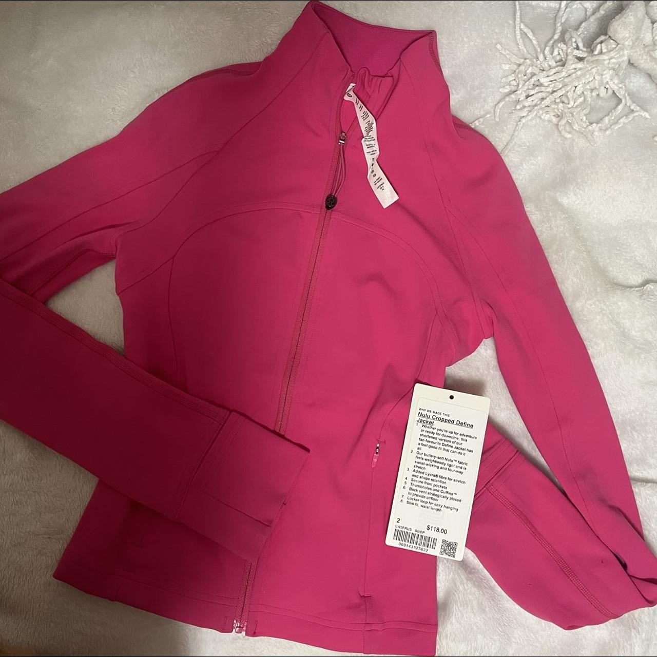 Sonic Pink Lululemon Nulu Cropped Define Jacket Depop