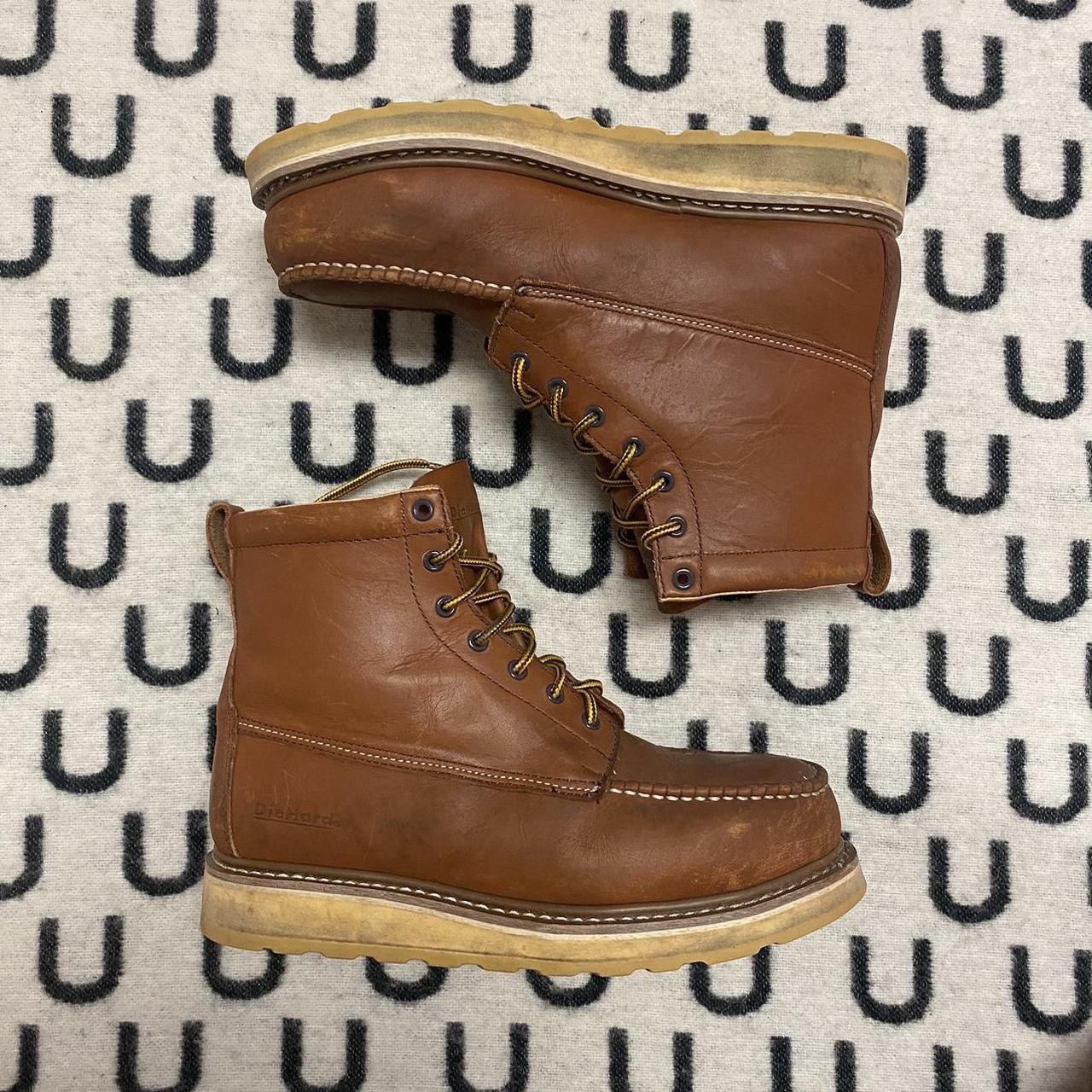 6” vintage sears “diehard” steel toe boots very... Depop