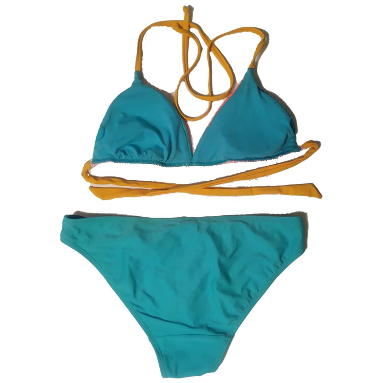 Natalan Aqua Blue Bikini Set Size 12 bikini... Depop