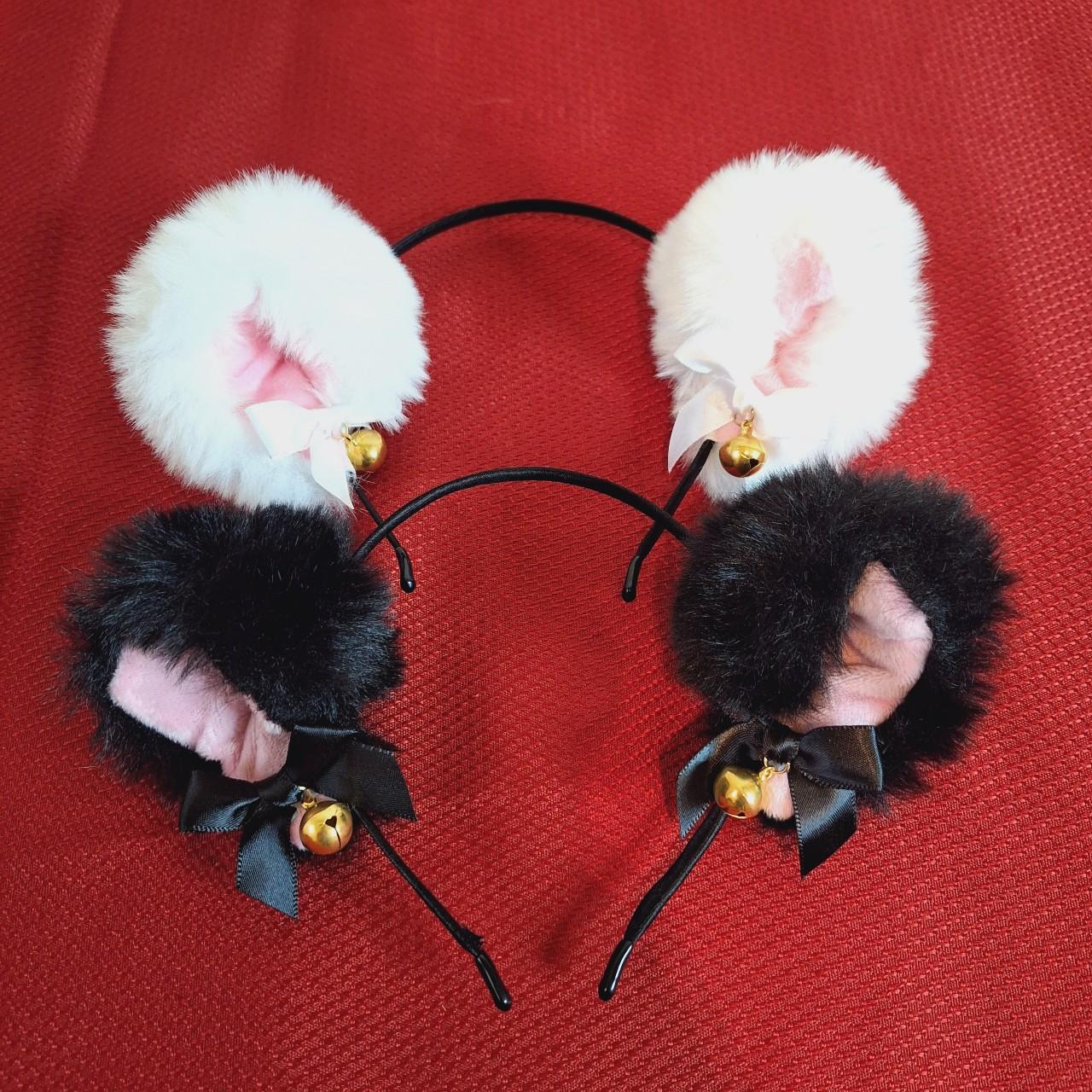 EGirl Cat Ears ️ *BUNDLE* Faux Fur Worn twice ️‍🩹 I... Depop
