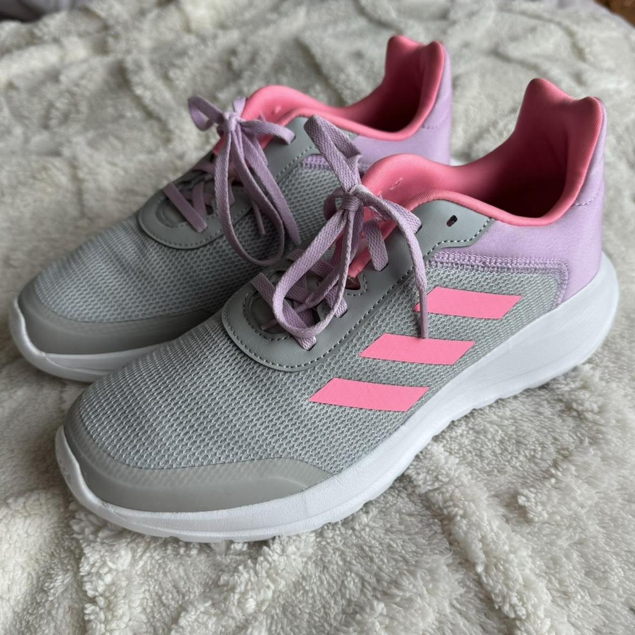 Adidas trainers grey and pink best sale