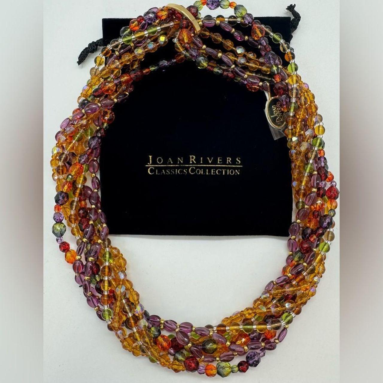 Cheapest VINTAGE CLASSY JOAN RIVERS MULTI-COLOR CZECH NECKLACE