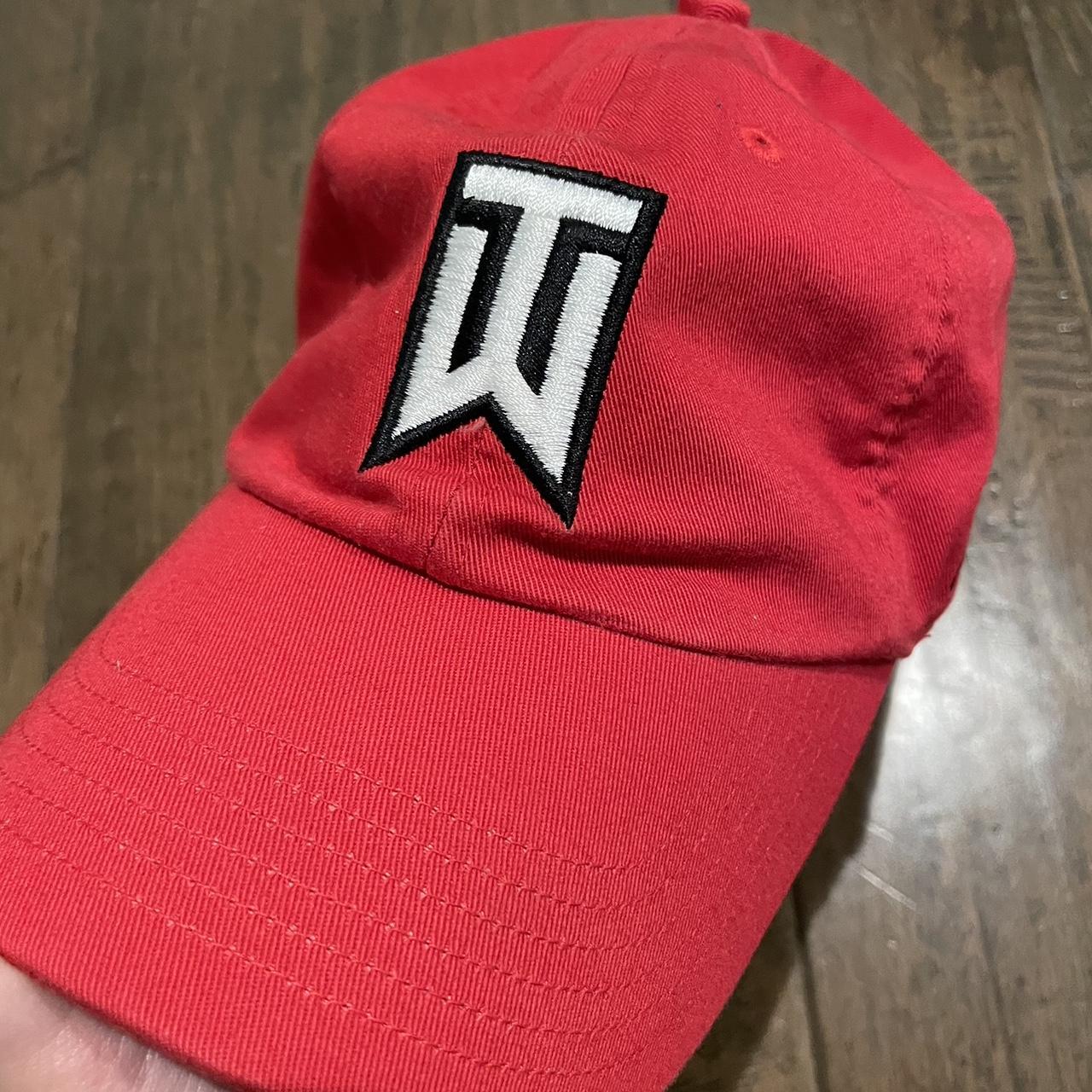 Tiger Woods red and white hat Nike golf Depop