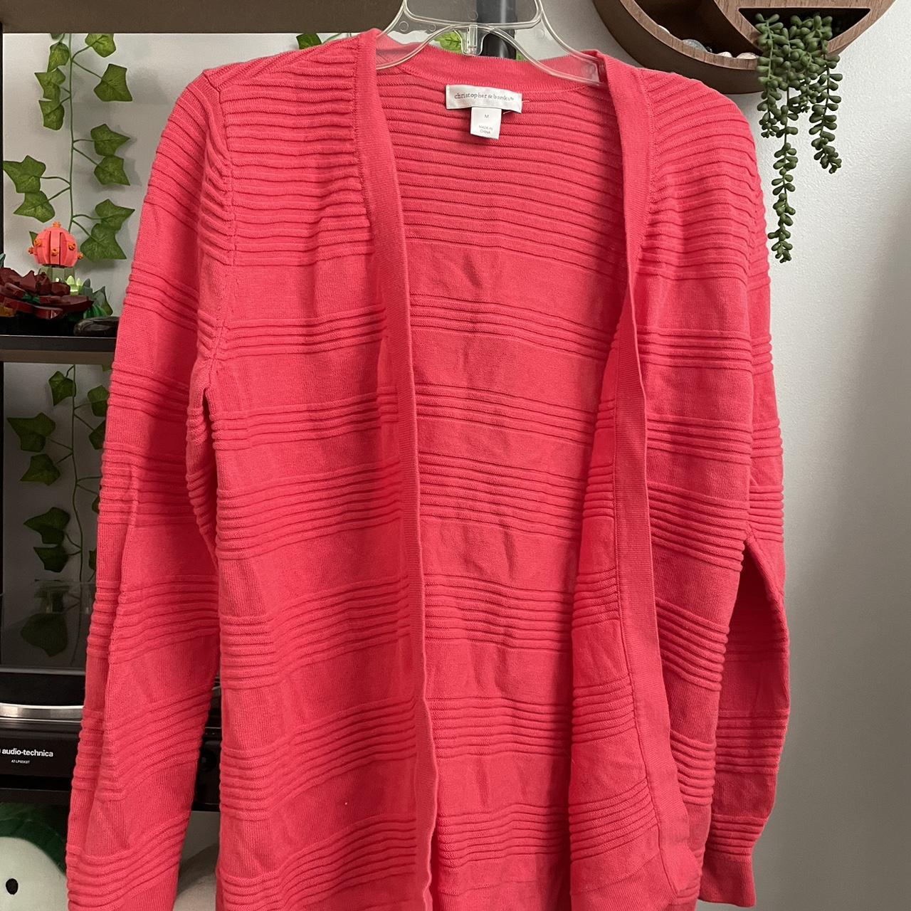 Coral hot sale cardigan sweater