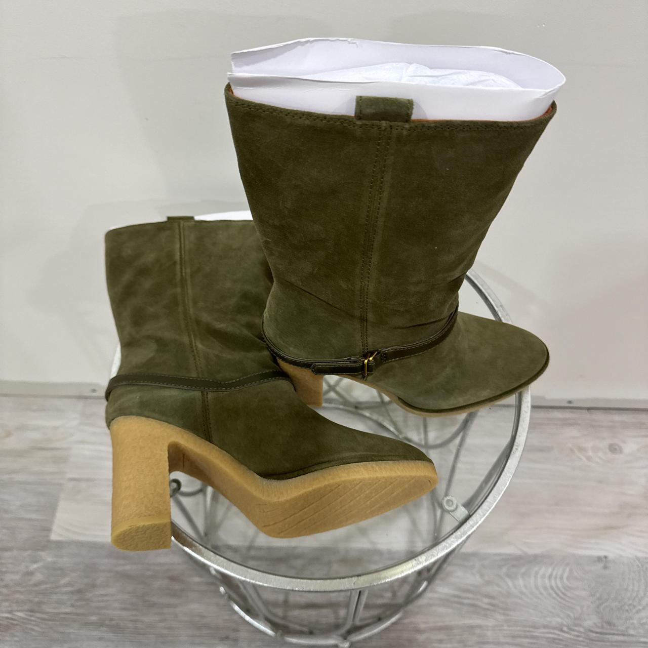 FRANCO SARTO Olive green suede ankle Depop