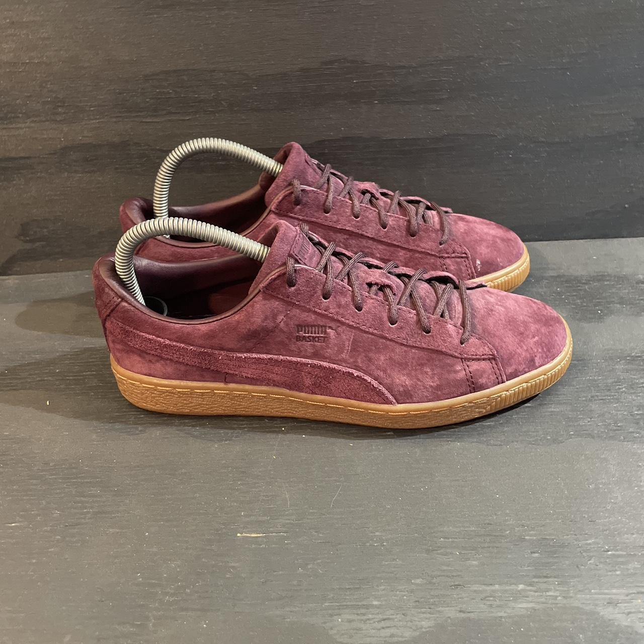 Burgundy puma shop suede gum sole