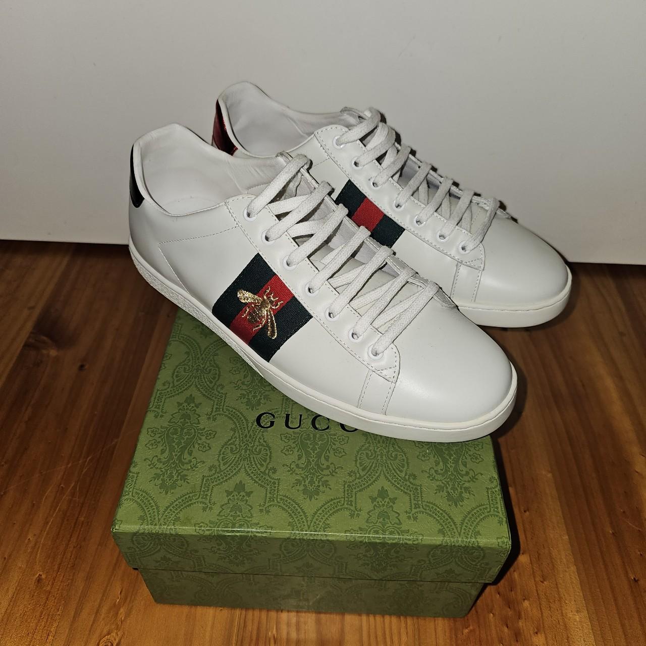 Gucci ace sneakers Men size 10.5 Worn once - Depop